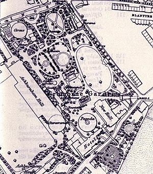 Cremorne Gardens 1865 OS map