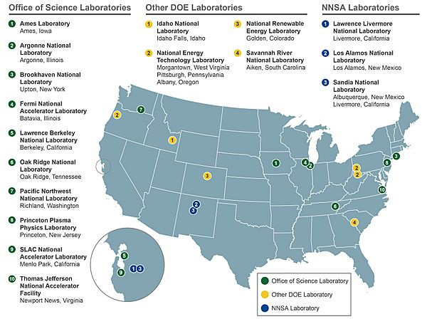 DOE Laboratories Map 2014 Hi-res