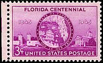 Florida statehood centenary 1945 U.S. stamp.1