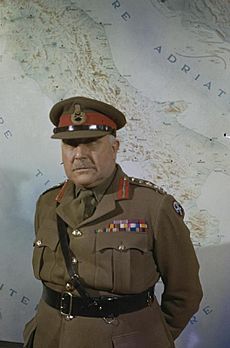 General Sir Henry Maitland Wilson, the Supreme Allied Commander, Mediterranean Theatre, in Italy, 30 April 1944 TR1763