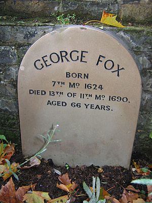 George Fox marker Bunhill Fields