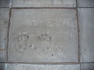 George Wendt's handprints in cement