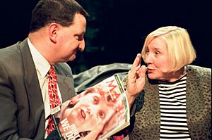 Gerard Casey and Fay Weldon appearing on After Dark in 1997