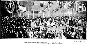 Ice carnival in Rideau Rink c1888