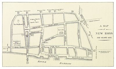 MURPHY(1883) p223 Map of New Ross, c.1680