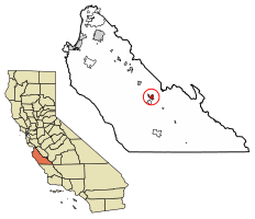 Location of King City in Monterey County, California.