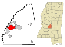 Location in Rankin County, Mississippi