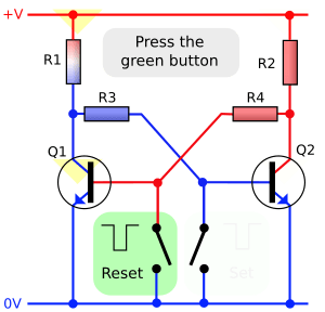 Transistor Bistable interactive animated-en