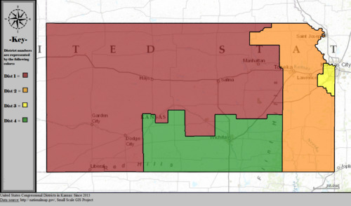United States Congressional Districts in Kansas, since 2013.tif