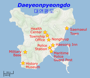 Yeonpyeong shelling locations