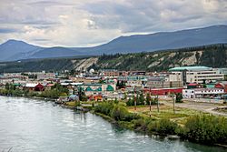 Downtown Whitehorse and Yukon River, June 2008