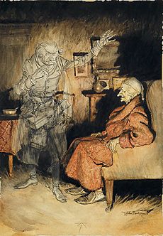 'Scrooge and the Ghost of Marley' by Arthur Rackham