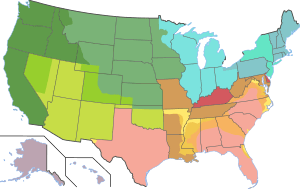 Abolition of slavery in the United States SVG map