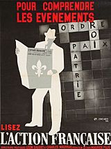 Affiche de l'action francaise de 1938