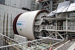 Alice the Tunnel Boring Machine during the construction of the Waterview Tunnel