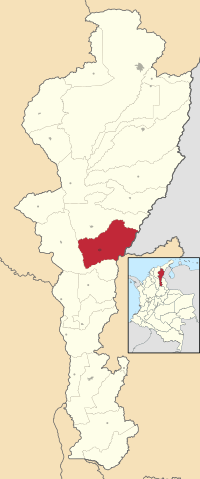 Location of the municipality and town of Curumaní in the Department of Cesar.