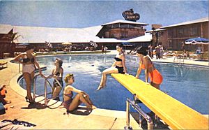 Girls at Desert Inn pool 1955