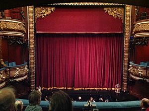 Harrogate Theatre pit and curtain