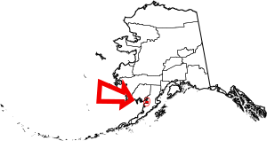 Map of Alaska highlighting Bristol Bay Borough