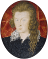 Miniature of Henry Wriothesley, 3rd Earl of Southampton, 1594. (Fitzwilliam Museum) cropped