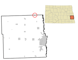 Location of Grandin, North Dakota