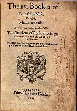 Ovid Golding translation 1593