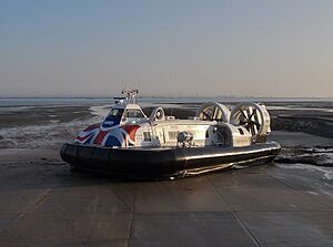 Solent Flyer hovercraft at Ryde, Isle of Wight, England