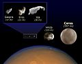 Asteroid size comparison