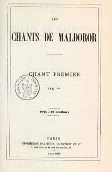 Editions Chants de Maldoror