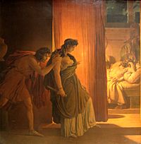 Murder of Agamemnon, painting by Pierre-Narcisse Guérin.