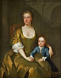 Hamlet Winstanley - Elizabeth (1694–1776), Countess of Derby and Her Son, the Honourable Edward Stanley (c.1732–1745)