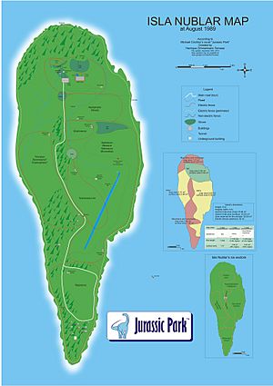 Isla Nublar map english