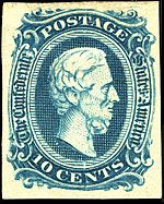 Jefferson Davis 1863 10c