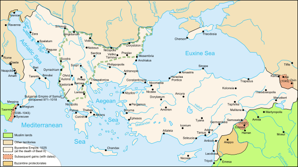 Map Byzantine Empire 1025-en