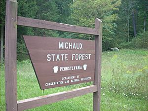 Michaux State Forest sign