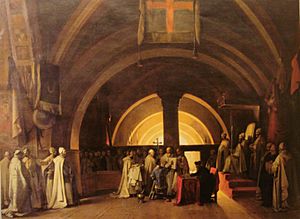 Ordination of Jacques de Molay in 1265 at the Beaune commandery by Marius Granet 1777 1849