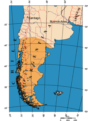 Location of Patagonia