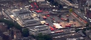 Royal Mail Mount Pleasant Sorting Office aerial 2011