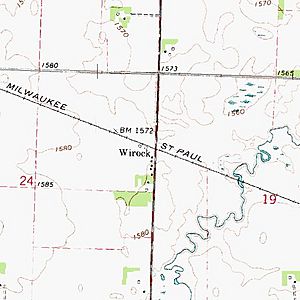 Topographic Map - Wirock, MN