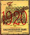 Étiquette de vin de Chypre 1920