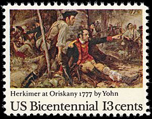 American Bicentennial - Battle of Oriskany - 13c 1977 issue U.S. stamp