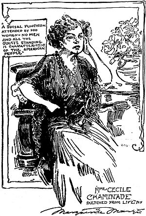 Cecile Chaminade as sketched by Marguerite Martyn in St. Louis, November 1908