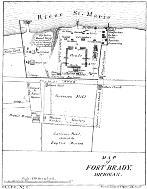 Fort Brady map