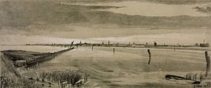 Great Yarmouth and Breydon Water (1871, Frederick Sandys)
