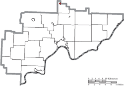 Location of Macksburg in Washington County