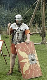 Roman legionaire in lorica segmentata