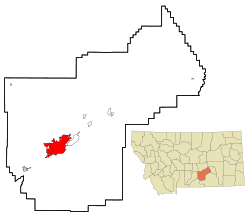 Location within Yellowstone County