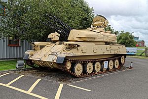 ZSU 23-4 'Shilka' mobile anti-aircraft vehicle - Museum of Army Flying, Hampshire, England