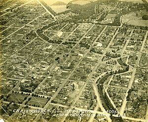 Aerial photograph of Christchurch, 1918