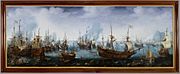 Cornelis Claesz. van Wieringen - De zeeslag bij Gibraltar, 25 april 1607 - A.0724 - Het Scheepvaartmuseum